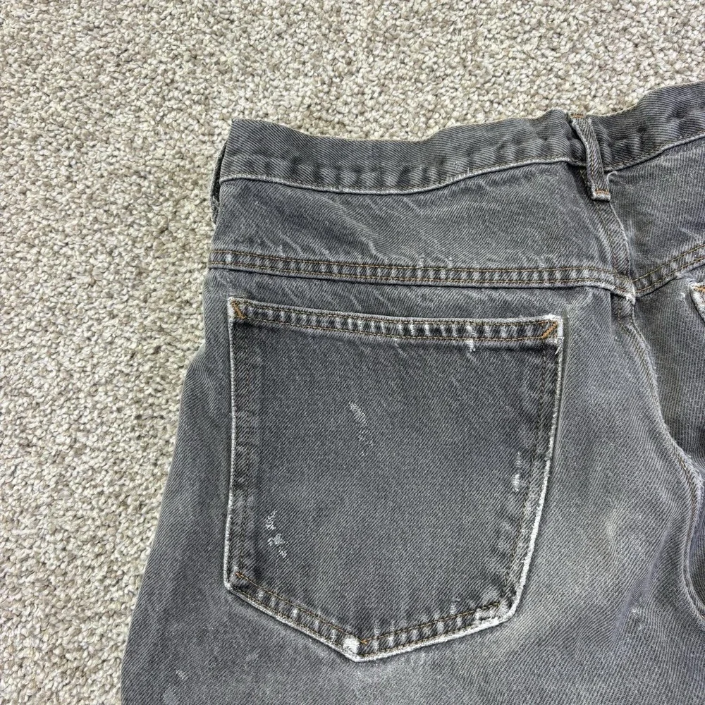 Marithe Francois Girbaud Jeans Mens 32x32 Gray Charcoal Wash Straight Distressed